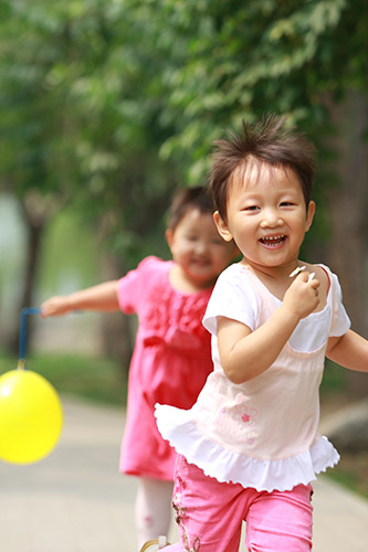 Children playing outdoors