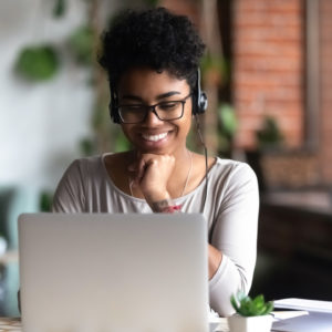 Smart student learning using internet and headphones