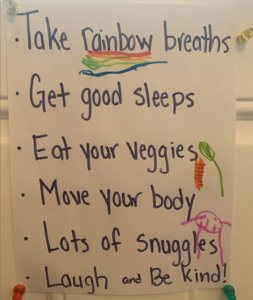 Breeyn Rainbow breath Self-care ccheckclist