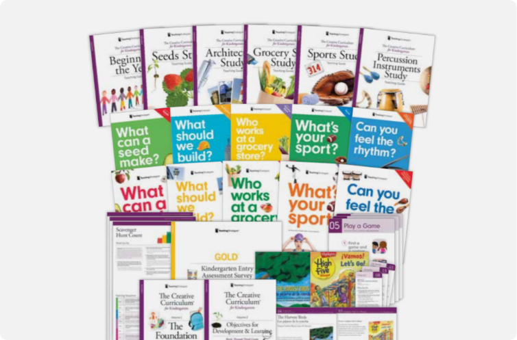 collage of creative curriculum for kindergarten products