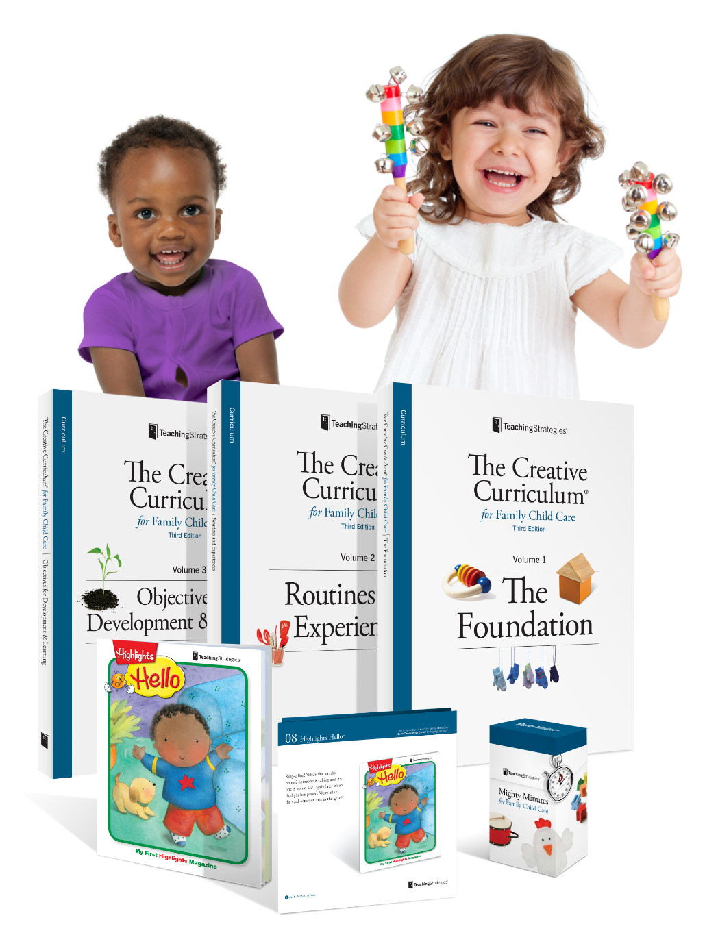 two happy children laughing with family child care products