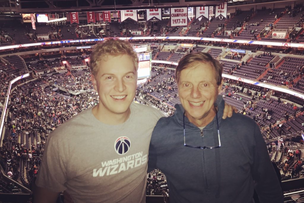 Kyle and his father attend a Washington Wizards game
