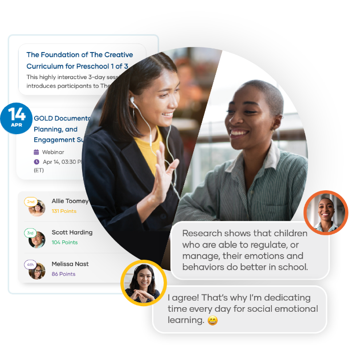 two teachers conversing via chat